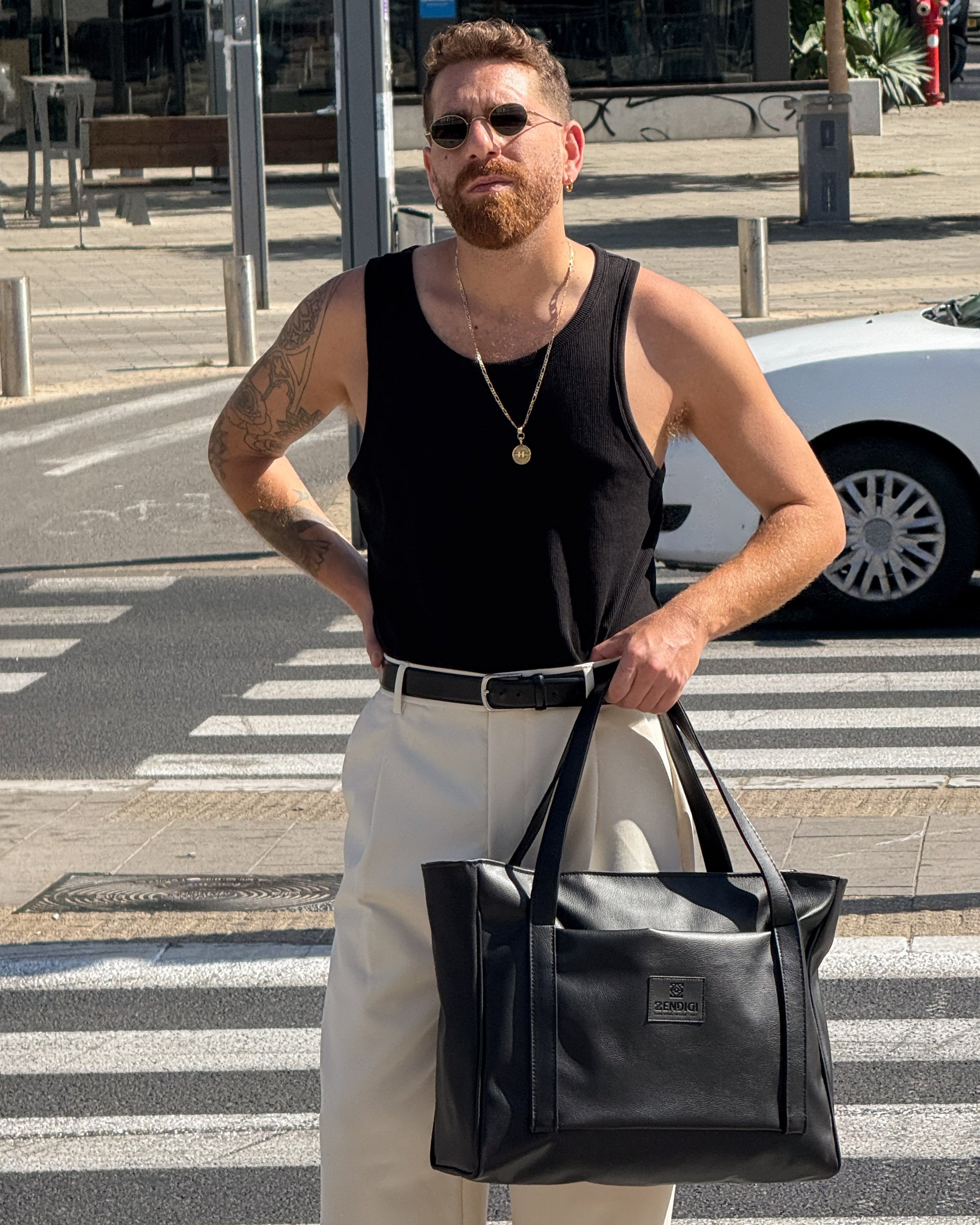 תיק צד למחשב נייד פלא שחור נואר