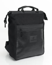 מילאנו תיק גב למחשב נייד עם תא מרופד ללפטופ, תיק לימודים, תיק למשרד, תיק גב טבעוני, תיק גב שחור טוטם, עם ידיות מוצג מהצד