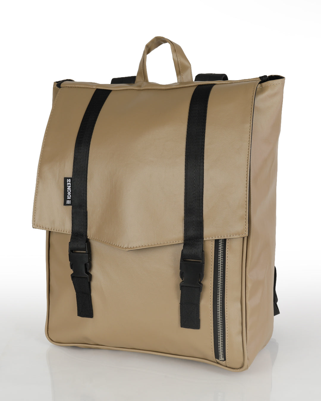 תיק גב טוקיו קפה בזווית צד - תיק גב יוניסקס ללימודים עבודה ונסיעות, חלוקה חכמה ועיצוב מינימליסטי