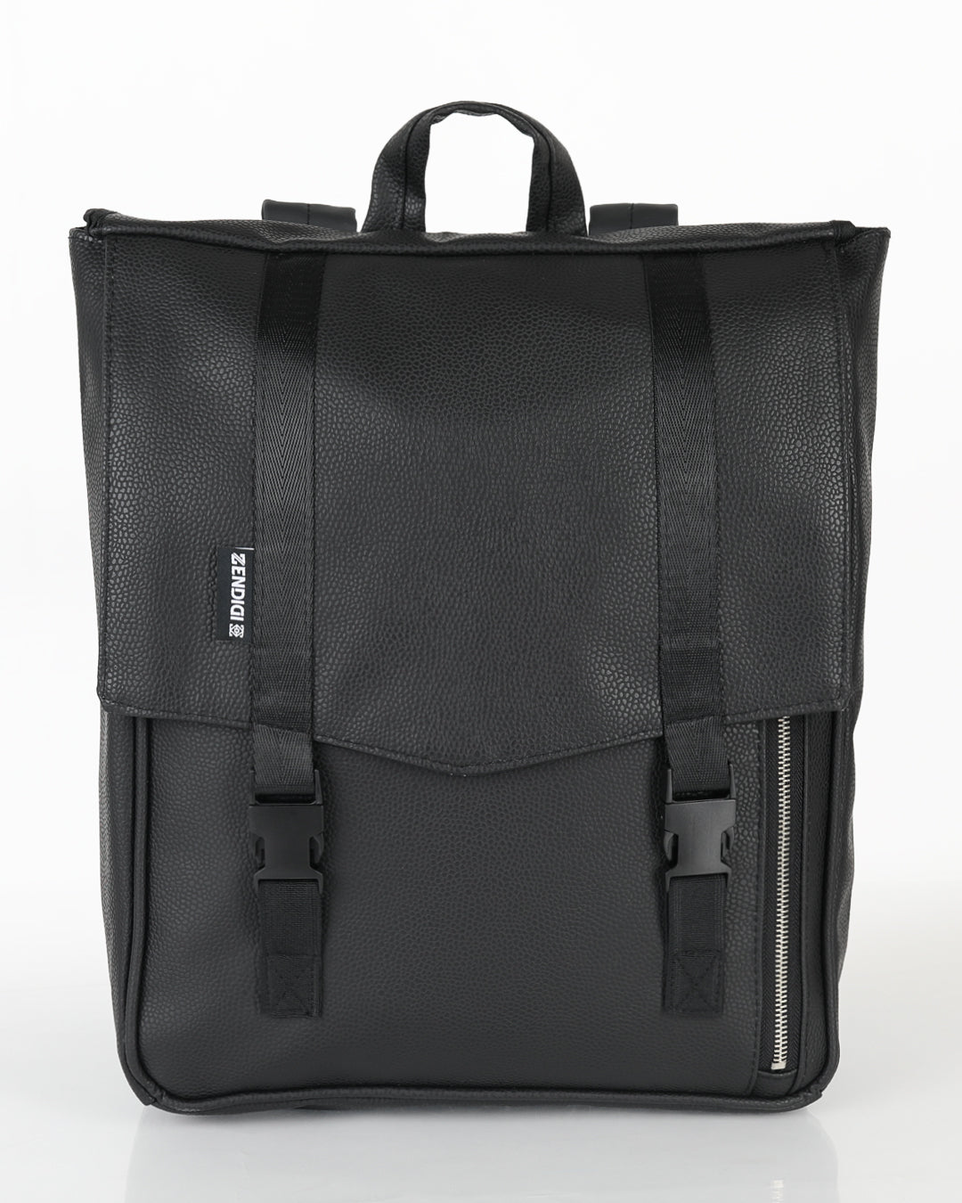 תיק גב טוקיו שחור כדורסל של זנדיגי - תיק גב למחשב נייד עד 16 אינץ׳ בעיצוב אורבני קלאסי, תא רוכסן קדמי ובד טבעוני עמיד