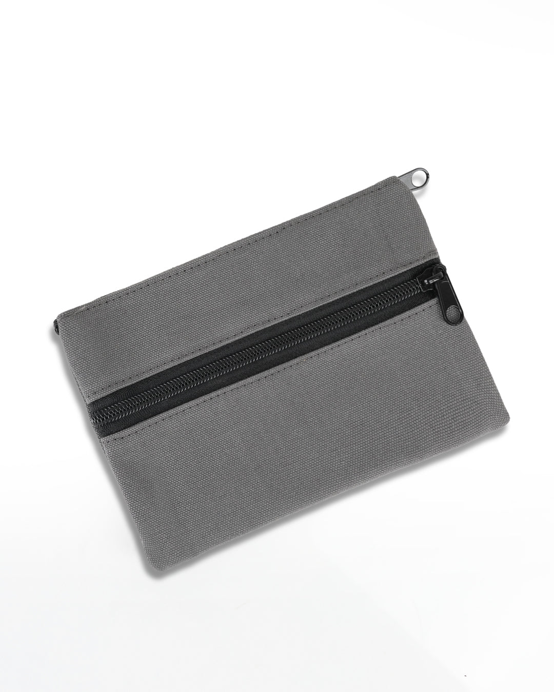 ארנק שני תאים צוקו אפור קנבס, קייס טבק מעוצב בעבודת יד.