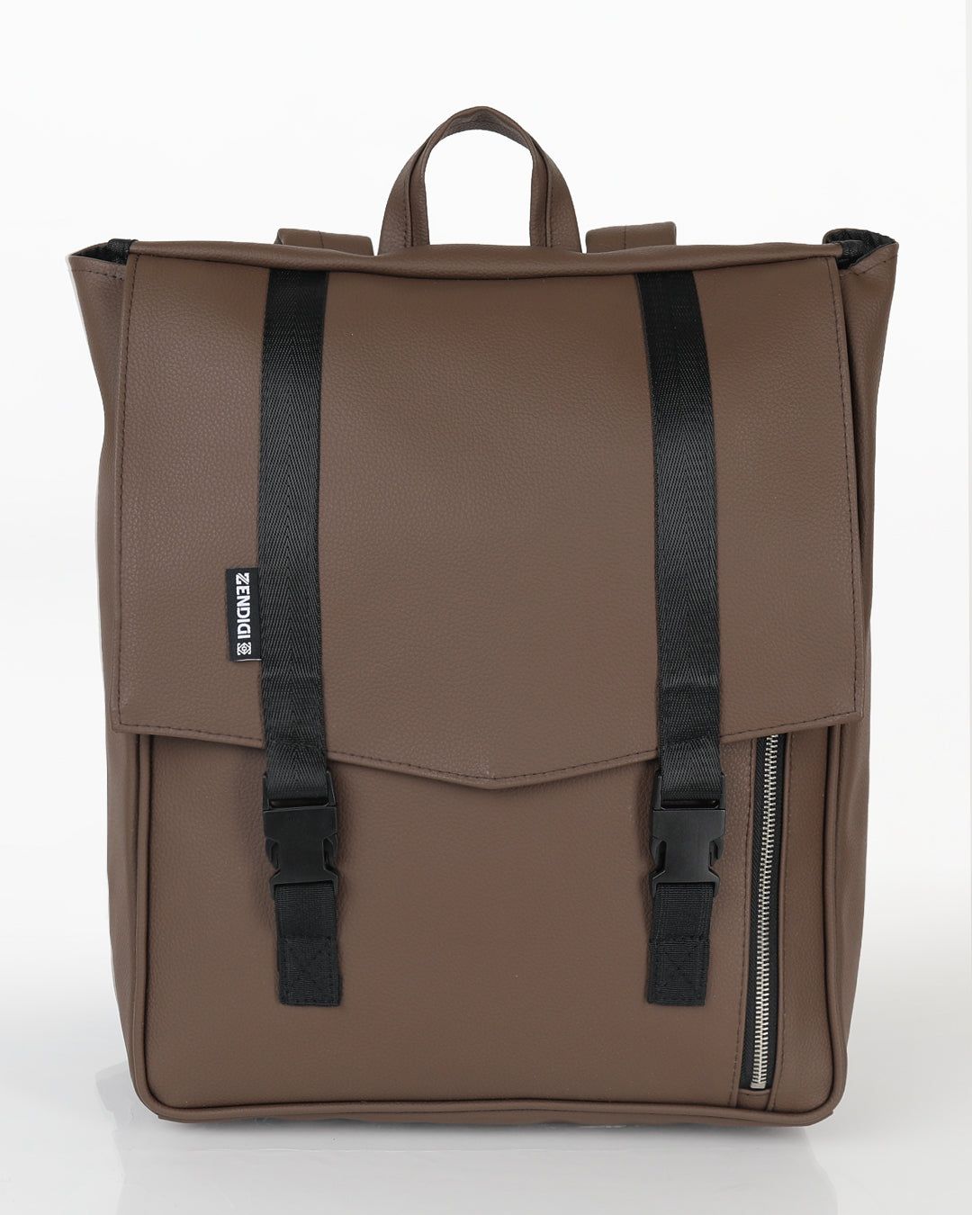 תיק גב טוקיו חום קלאסי של זנדיגי - תיק גב למחשב נייד עד 16 אינץ׳ בעיצוב אורבני קלאסי, תא רוכסן קדמי ובד טבעוני עמיד